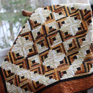 Quilt Kit 42" Square Log Cabin Wall Hanging or Table Topper